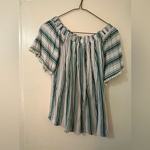 Eyeshadow green striped summer shirt